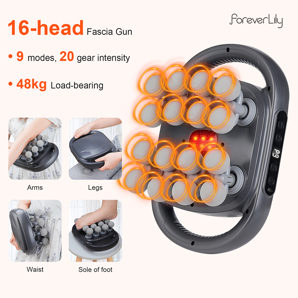Health Wellness - 16-Head Fascia Gun High-Frequency Vibration Body