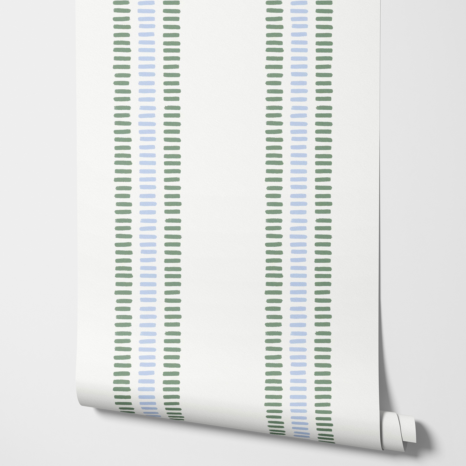 Summer Stripes In Soft Blue an - Herbal Wallpaper recension och pris