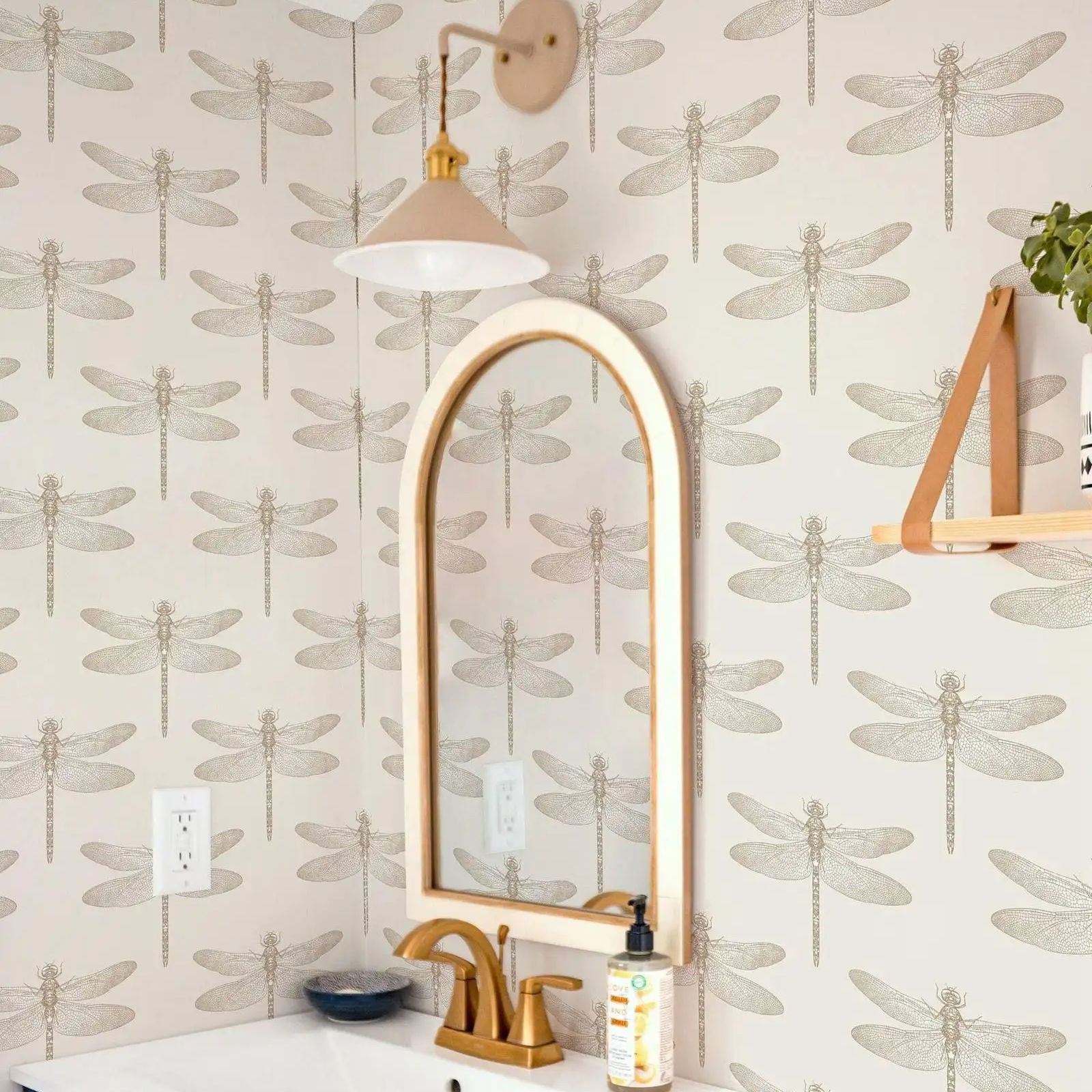 Dragonfly Peel and Stick Remov - Herbal Wallpaper recension och pris