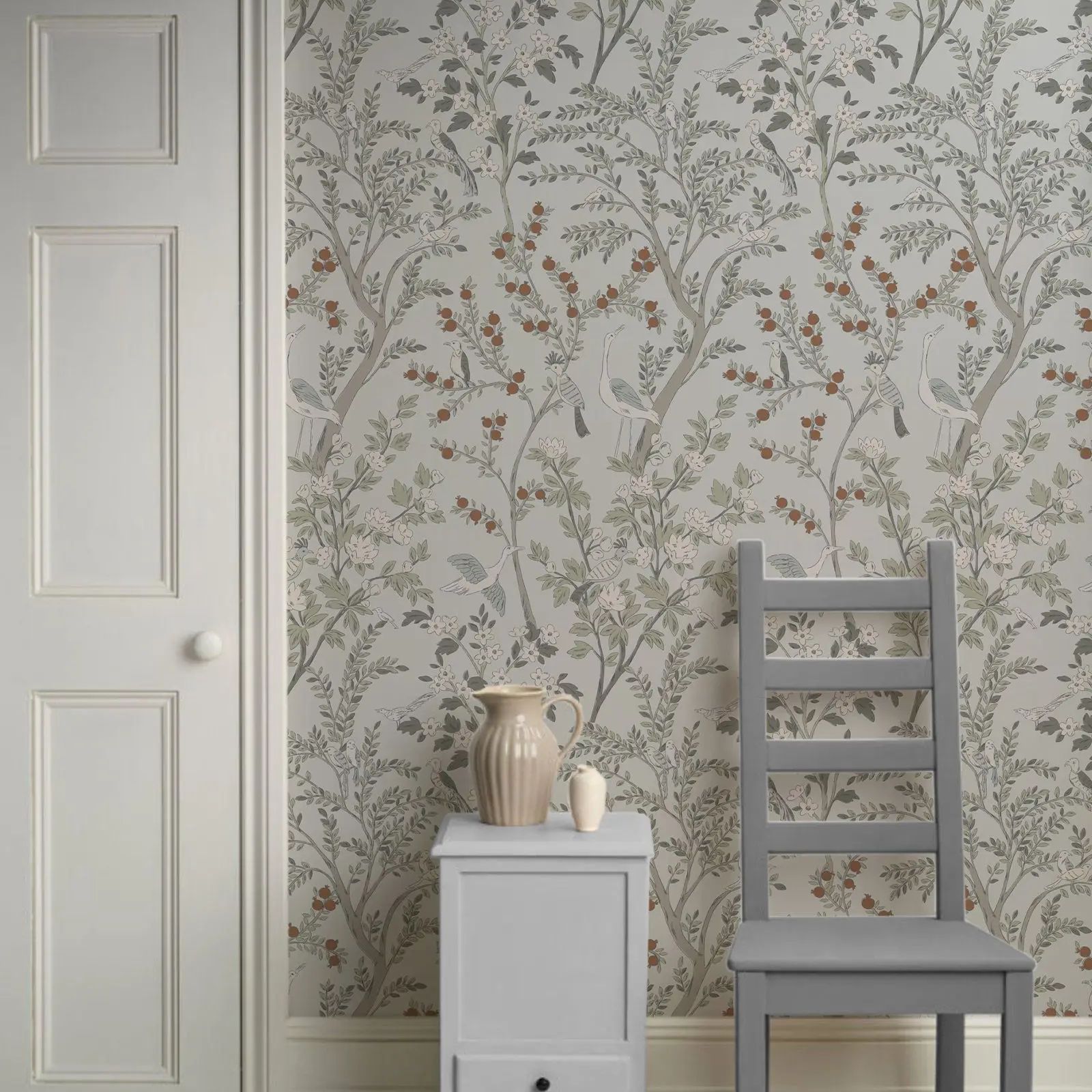 Vintage Floral Wall Sticker Wa - Herbal Wallpaper recension och pris