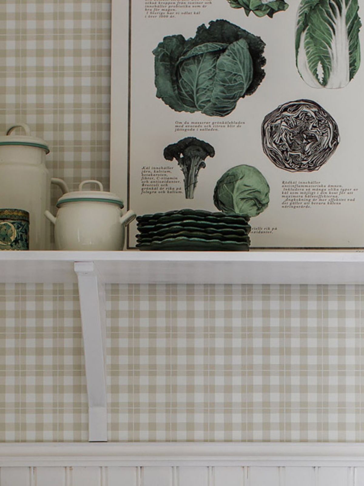 custom Modern minimalist grid  - Herbal Wallpaper recension och pris