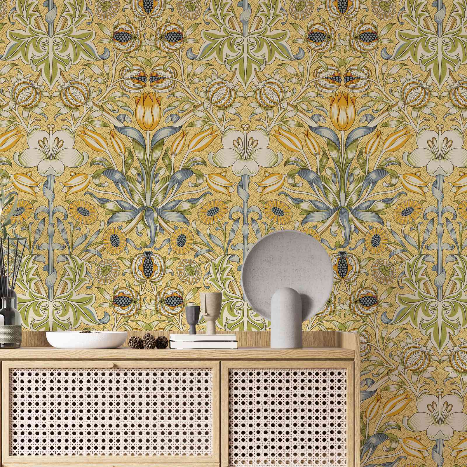 Lily & Pomegranate Peel and St - Herbal Wallpaper recension och pris