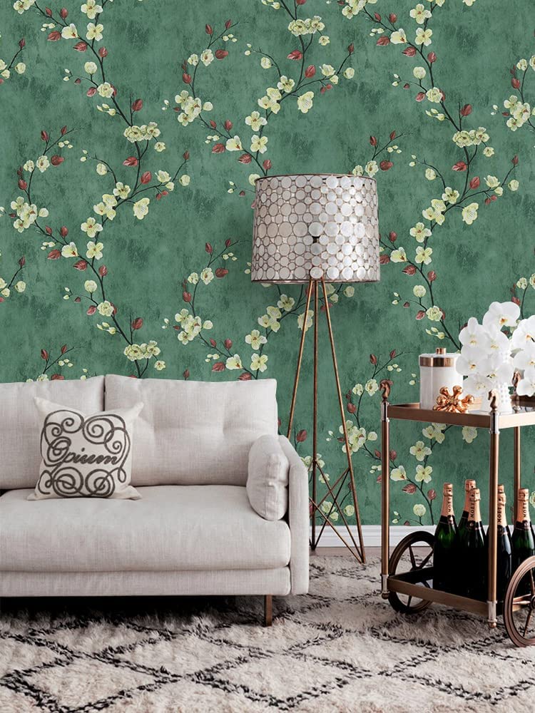 Flower Tree Peel and Stick Wal - Herbal Wallpaper recension och pris